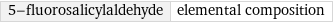 5-fluorosalicylaldehyde | elemental composition