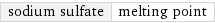 sodium sulfate | melting point