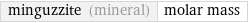 minguzzite (mineral) | molar mass