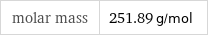 molar mass | 251.89 g/mol