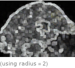  (using radius=2)