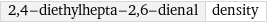 2, 4-diethylhepta-2, 6-dienal | density