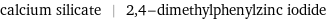 calcium silicate | 2, 4-dimethylphenylzinc iodide