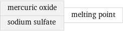 mercuric oxide sodium sulfate | melting point