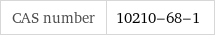 CAS number | 10210-68-1