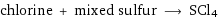 chlorine + mixed sulfur ⟶ SCl4