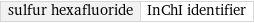 sulfur hexafluoride | InChI identifier