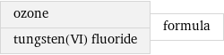 ozone tungsten(VI) fluoride | formula