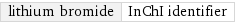 lithium bromide | InChI identifier