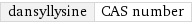 dansyllysine | CAS number