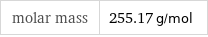 molar mass | 255.17 g/mol