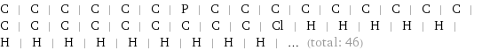 C | C | C | C | C | C | P | C | C | C | C | C | C | C | C | C | C | C | C | C | C | C | C | C | C | Cl | H | H | H | H | H | H | H | H | H | H | H | H | H | H | ... (total: 46)