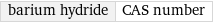 barium hydride | CAS number