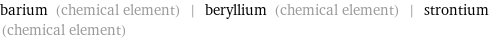 barium (chemical element) | beryllium (chemical element) | strontium (chemical element)