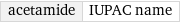 acetamide | IUPAC name