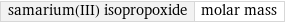 samarium(III) isopropoxide | molar mass