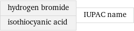 hydrogen bromide isothiocyanic acid | IUPAC name