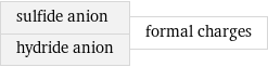 sulfide anion hydride anion | formal charges