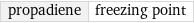 propadiene | freezing point