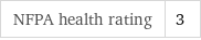 NFPA health rating | 3