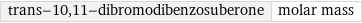 trans-10, 11-dibromodibenzosuberone | molar mass