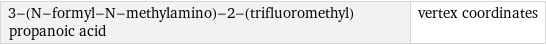 3-(N-formyl-N-methylamino)-2-(trifluoromethyl)propanoic acid | vertex coordinates