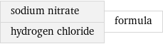 sodium nitrate hydrogen chloride | formula