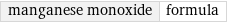 manganese monoxide | formula