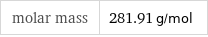 molar mass | 281.91 g/mol