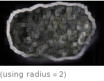  (using radius=2)