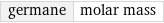 germane | molar mass