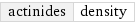 actinides | density