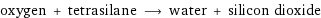 oxygen + tetrasilane ⟶ water + silicon dioxide