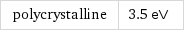 polycrystalline | 3.5 eV