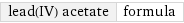 lead(IV) acetate | formula