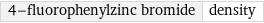 4-fluorophenylzinc bromide | density