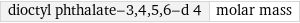 dioctyl phthalate-3, 4, 5, 6-d 4 | molar mass