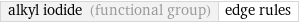 alkyl iodide (functional group) | edge rules