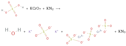  + KCrO7 + KN2 ⟶ + + + KN3