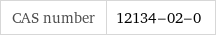 CAS number | 12134-02-0