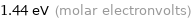 1.44 eV (molar electronvolts)