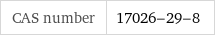 CAS number | 17026-29-8