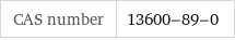 CAS number | 13600-89-0