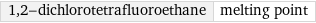 1, 2-dichlorotetrafluoroethane | melting point