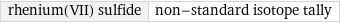 rhenium(VII) sulfide | non-standard isotope tally