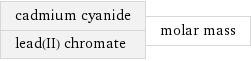 cadmium cyanide lead(II) chromate | molar mass