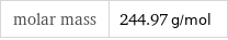 molar mass | 244.97 g/mol