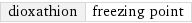 dioxathion | freezing point