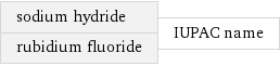 sodium hydride rubidium fluoride | IUPAC name