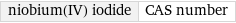 niobium(IV) iodide | CAS number